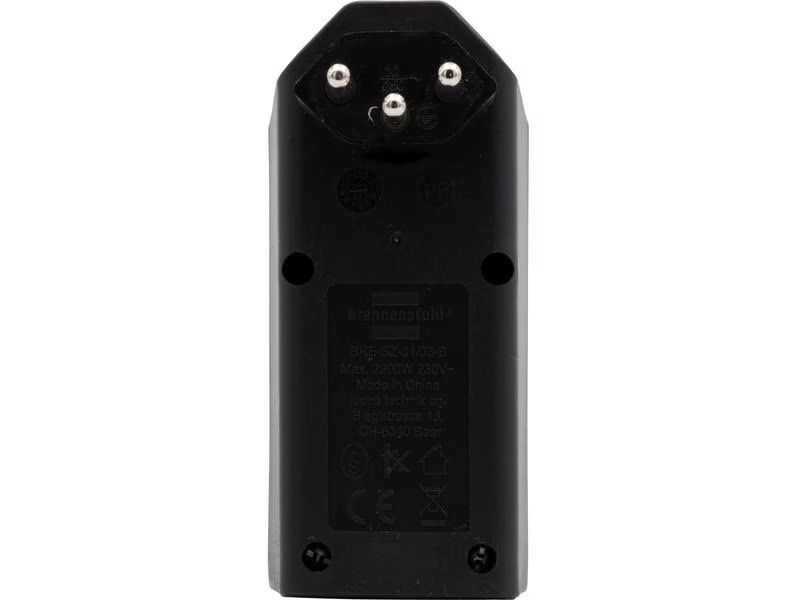 Brennenstuhl Abzweigstecker 3 x T13, 300° drehbar, Schwarz