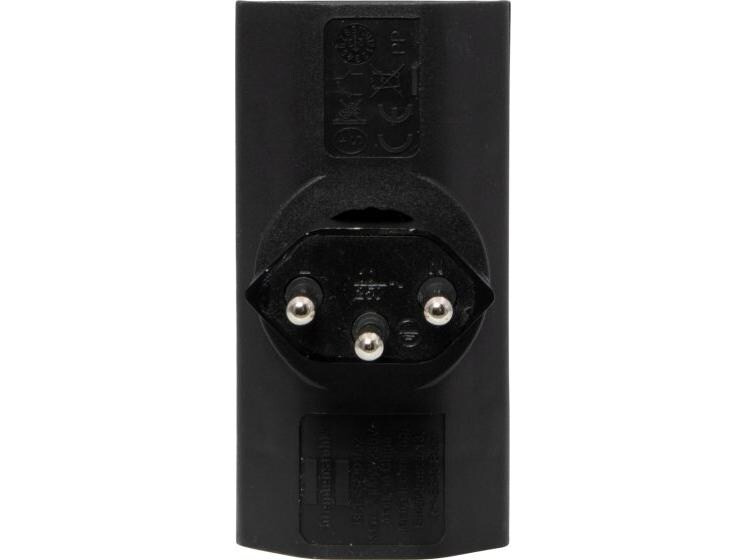 Brennenstuhl Flachstecker 2 x T13, 300° drehbar, flach, Schwarz