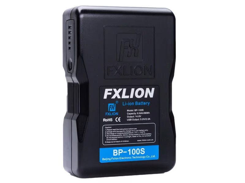 FXLion Videokamera-Akku BP-100S Cool Black V-Mount