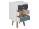 AC Design Nachttisch Thais 36 x 30 x 59 cm, Mehrfarbig