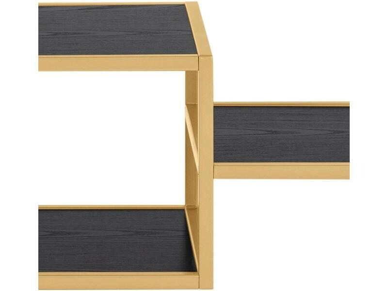 AC Design Regal Seaford 114 x 35 x 78 cm, Gold/Schwarz