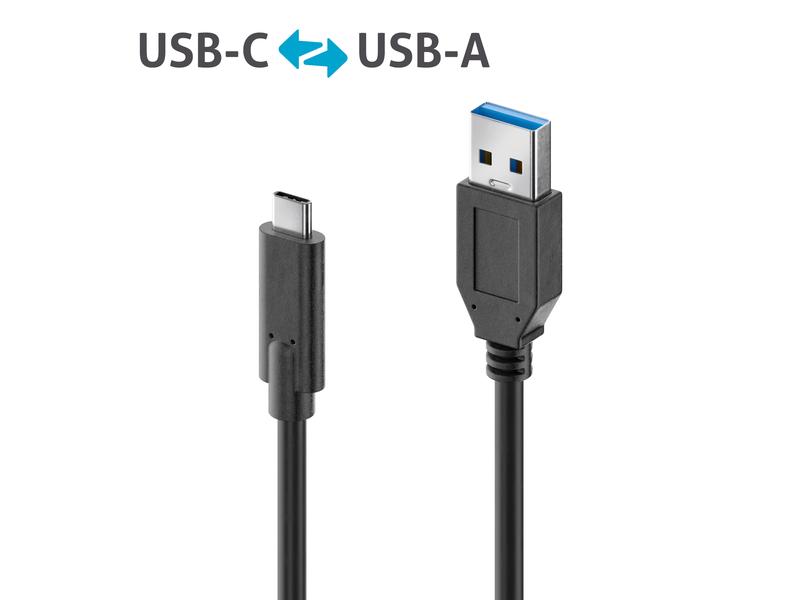 PureLink USB 3.1-Kabel A – C, 1 m, Schwarz 10Gbps