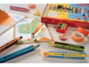 STABILO Wachsmalstifte Woody 3 in 1 duo Weiss / Apricot