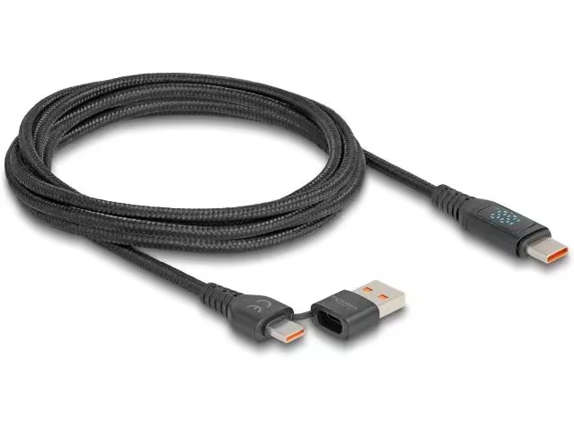 Delock USB-Ladekabel 88137 USB C - USB A/USB C 1.2 m