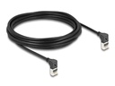 Delock Patchkabel 90° oben gewinkelt Cat 6A, S/FTP, 5 m, Schwarz