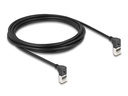 Delock Patchkabel 90° oben gewinkelt Cat 6A, S/FTP, 3 m, Schwarz