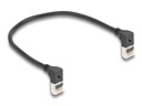 Delock Patchkabel 90° oben gewinkelt Cat 6A, S/FTP, 0.25 m, Schwarz