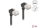 Delock Patchkabel 90° gewinkelt Cat 6A, S/FTP, 2 m, Schwarz
