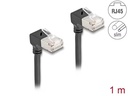 Delock Patchkabel 90° gewinkelt Cat 6A, S/FTP, 1 m, Schwarz