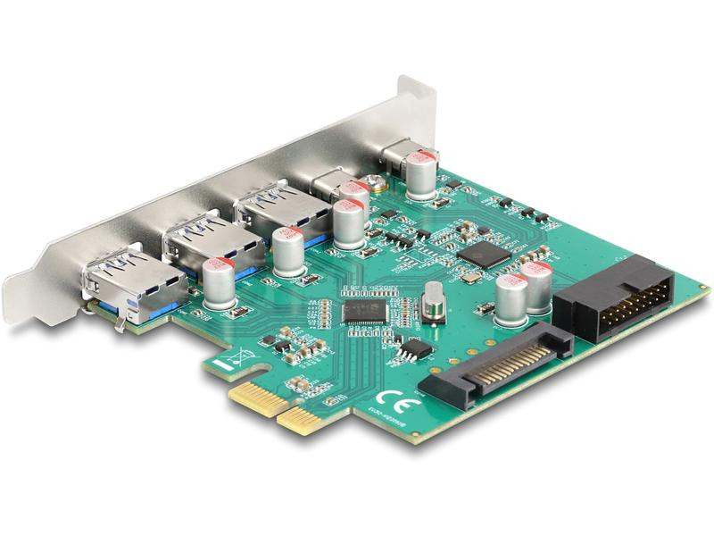 Delock PCI-Express-Karte 3x USB-A 3.0 / 2x USB-C 3.0