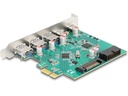 Delock PCI-Express-Karte 3x USB-A 3.0 / 2x USB-C 3.0