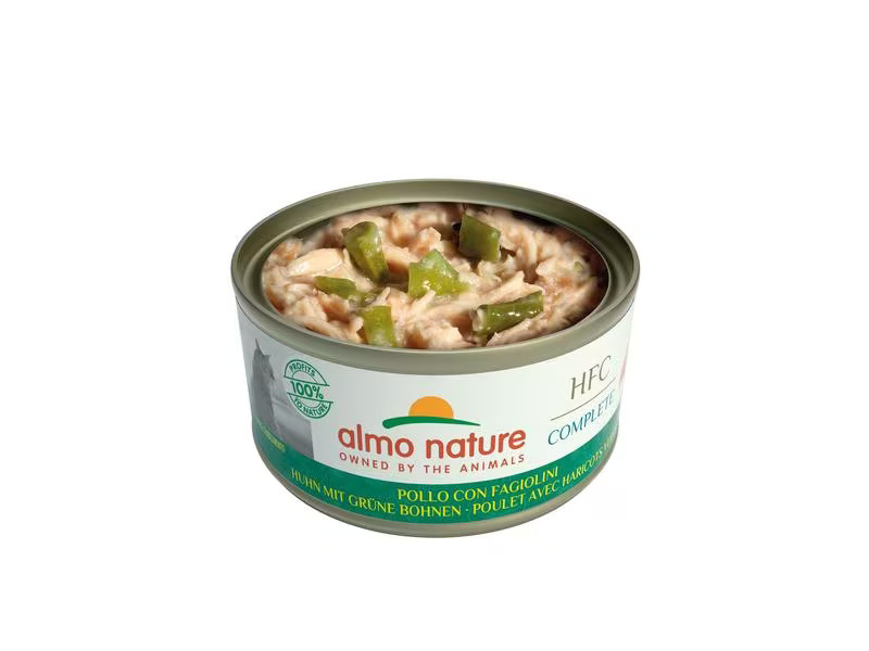 Almo Nature Nassfutter HFC Complete Huhn mit Grünen Bohnen, 70 g