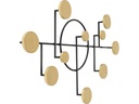Kare Garderobenleiste Art Circles Gold/Schwarz