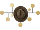 Kare Garderobenleiste Art Circles Gold/Schwarz