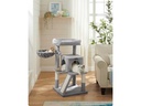 Feandrea Kratzbaum mit Kratzbrett, 96 cm, Grau/Beige