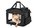 Feandrea Transportbox Haustier, 60 x 42 x 42 cm, Schwarz