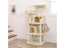 Feandrea Kratzbaum mit 2 Höhlen, 156 cm, Beige