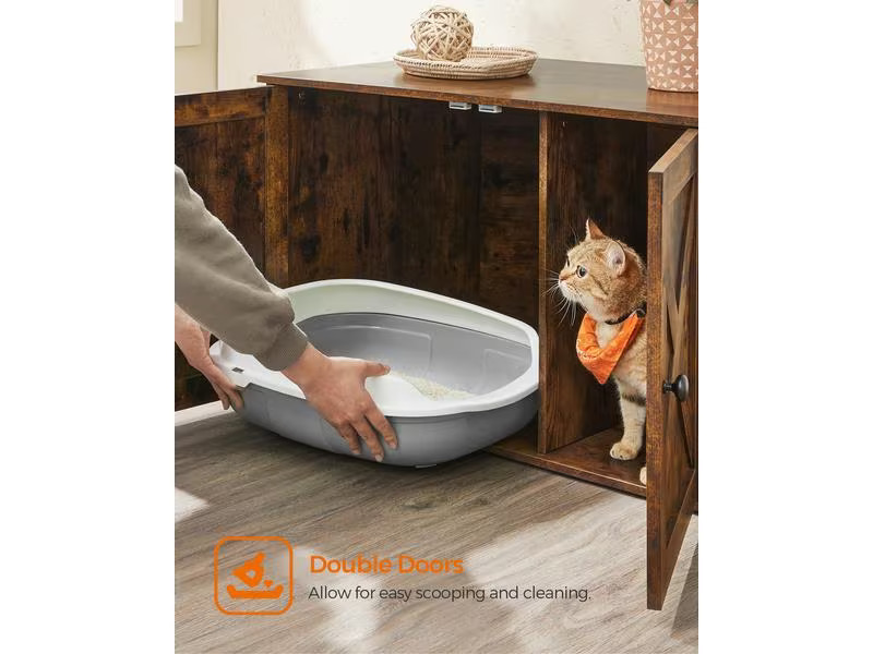 Feandrea Katzenhaus für Katzentoilette, Vintagebraun