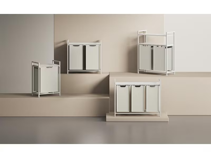 Songmics Wäschekorb  92 l, Weiss