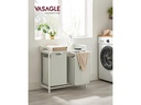 Songmics Wäschekorb  92 l, Weiss