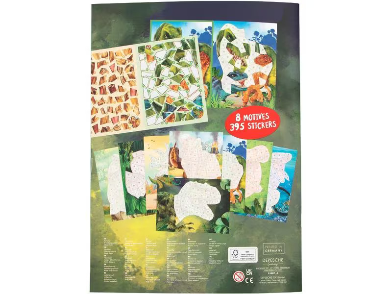 Depesche Stickerbuch Nummern DinoWorld 16 Seiten