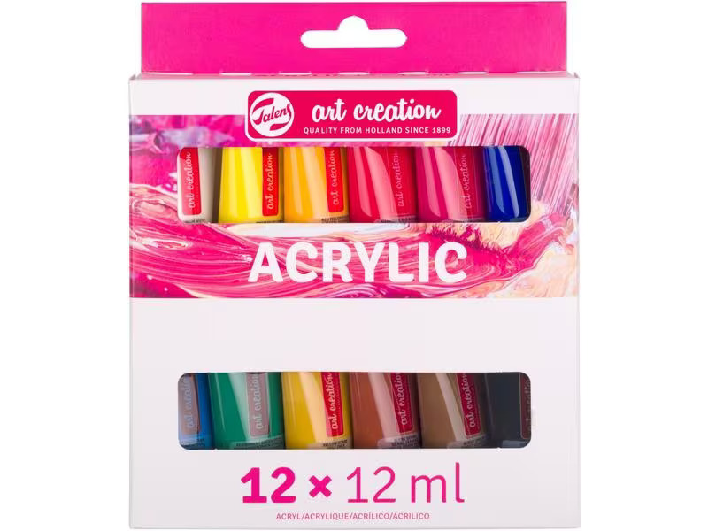 Talens Acrylfarbe Art Creation 12er Set, Mehrfarbig
