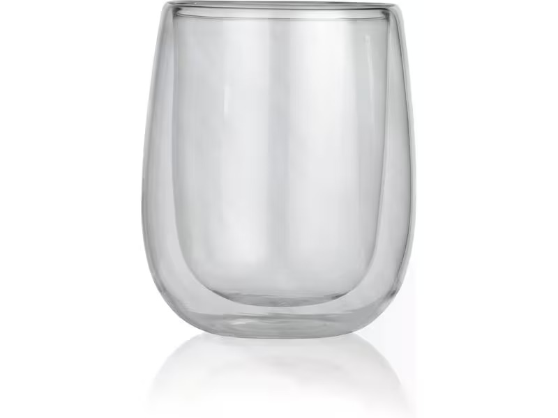 GOURMETmaxx Latte Macchiato Becher 350 ml, 2 Stück, Transparent