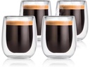 GOURMETmaxx Espresso Becher 80 ml, 4 Stück, Transparent