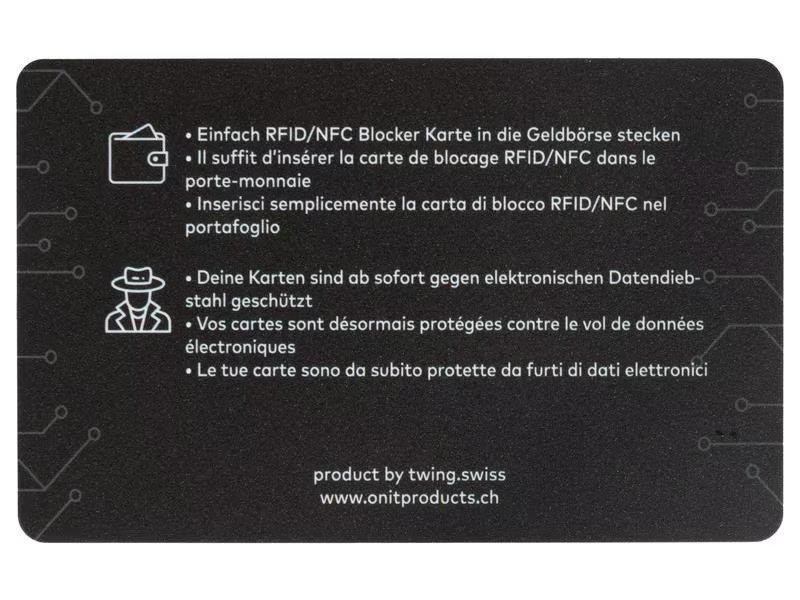 onit Skimming-Blocker-Karte Schwarz