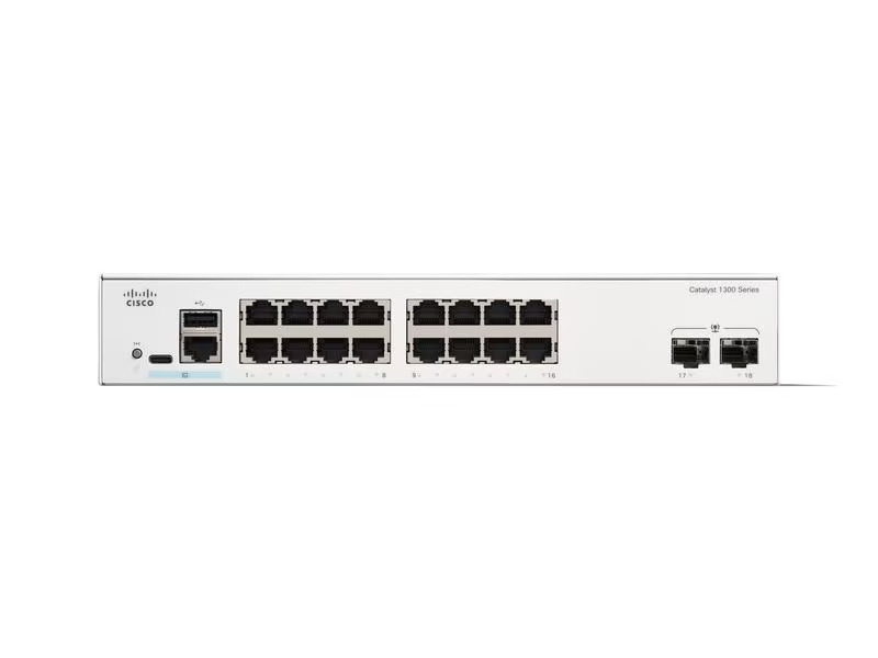 Cisco PoE+ Switch Catalyst C1300-16P-4X 20 Port