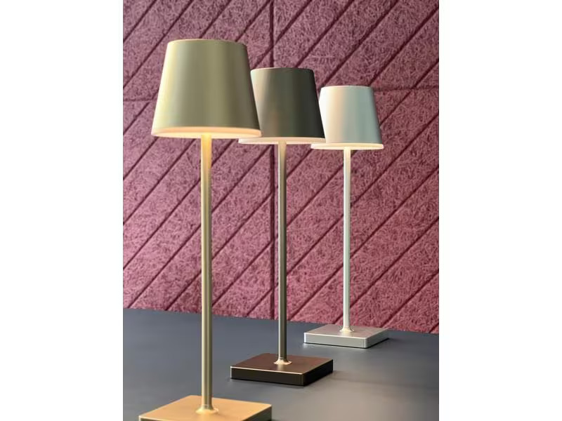 xoxo design ag Akku-Tischleuchte X2, 3W, 3000K, 38 cm, Anthrazit