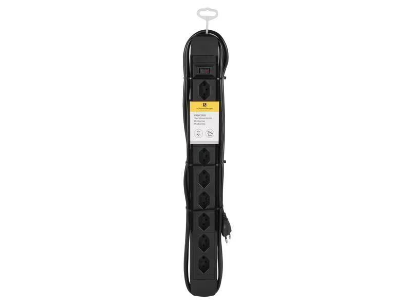 Schönenberger Steckdosenleiste 9 x T13 horizontal 5 m, Schwarz