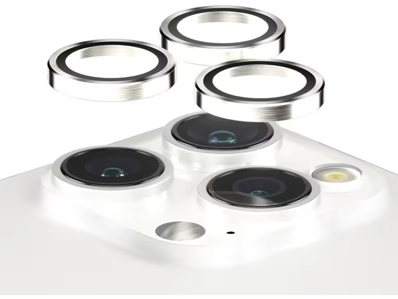 Panzerglass Lens Protector Rings HOOPS iPhone 15 Pro / 15 Pro Max Silber