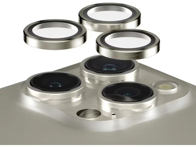 Panzerglass Lens Protector Rings HOOPS iPhone 15 Pro / 15 Pro Max Grau