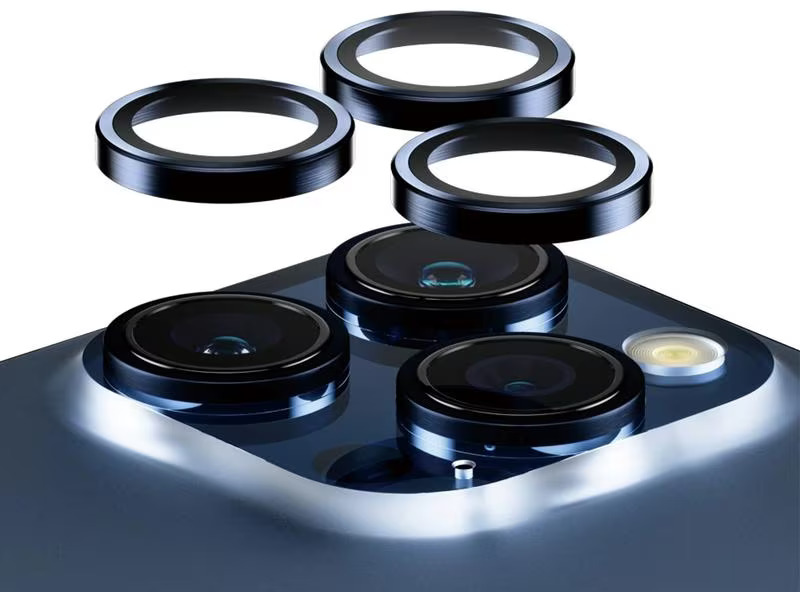 Panzerglass Lens Protector Rings HOOPS iPhone 15 Pro / 15 Pro Max Blau