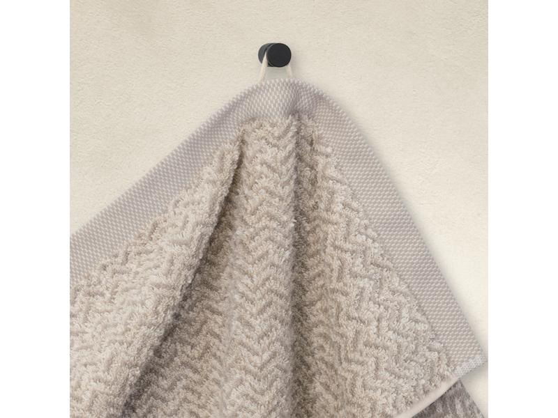 Möve Handtuch Brooklyn 50 x 100 cm, Beige/Weiss
