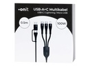 onit USB 2.0-Kabel USB A/USB C - Lightning/Micro-USB B/USB C