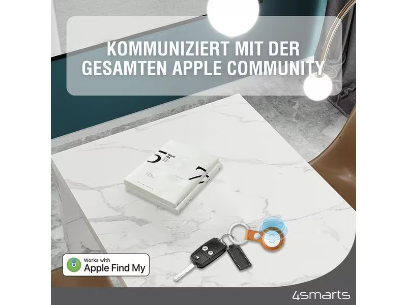 4smarts Schlüsselfinder SkyTag Slim 2er Set schwarz, weiss