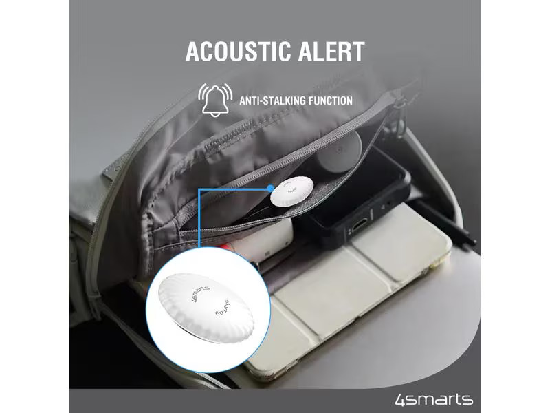 4smarts Schlüsselfinder SkyTag Slim 2er Set schwarz, weiss