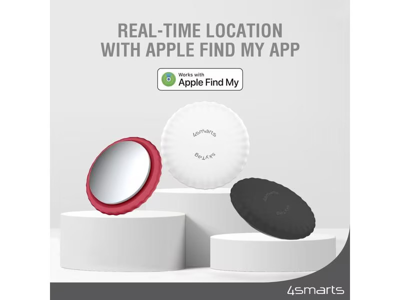 4smarts SkyTag Slim 4er Set 2x weiss, 1x schwarz, 1x rot