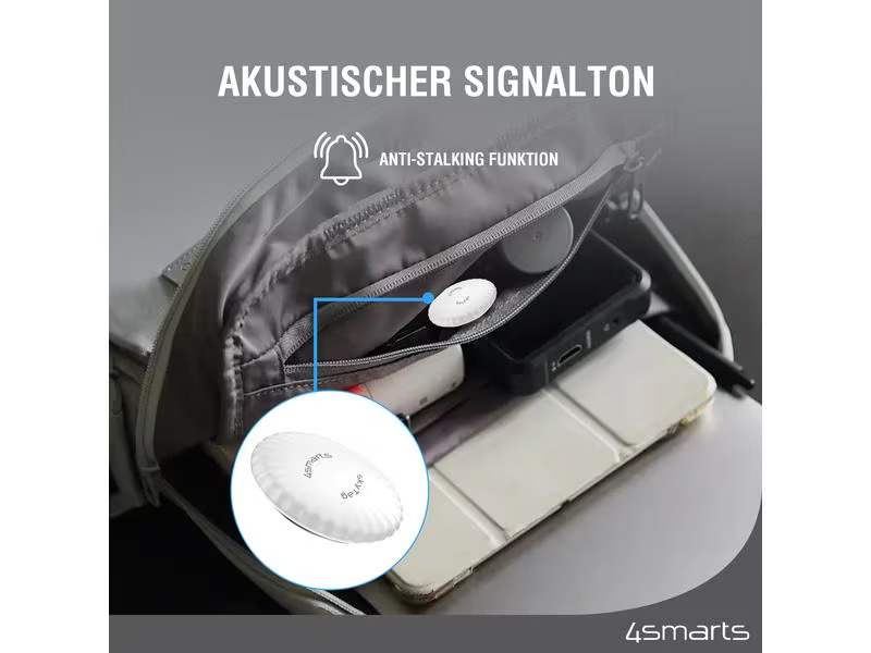4smarts SkyTag Slim 4er Set 2x weiss, 1x schwarz, 1x rot
