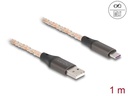Delock USB 2.0-Kabel mit RGB Beleuchtung USB A - USB C 1 m