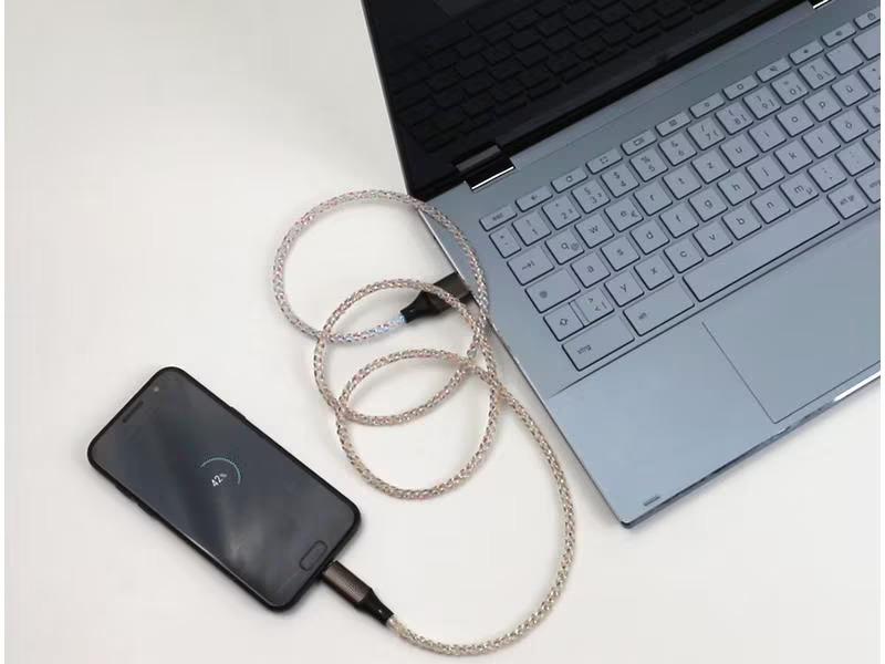 Delock USB 2.0-Kabel mit RGB Beleuchtung USB A - USB C 1 m