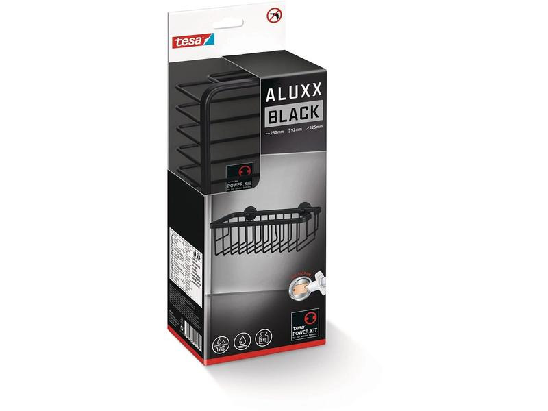 tesa ALUXX BLACK Duschkorb Schwarz