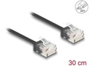 Delock Slimpatchkabel Cat 6, UTP, 0.3 m, Schwarz