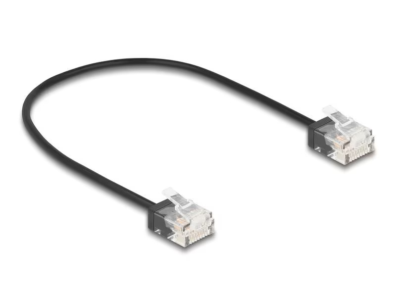 Delock Slimpatchkabel Cat 6, UTP, 0.3 m, Schwarz