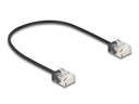 Delock Slimpatchkabel Cat 6, UTP, 0.3 m, Schwarz