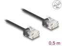 Delock Slimpatchkabel Cat 6, UTP, 0.5 m, Schwarz