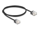 Delock Slimpatchkabel Cat 6, UTP, 1 m, Schwarz