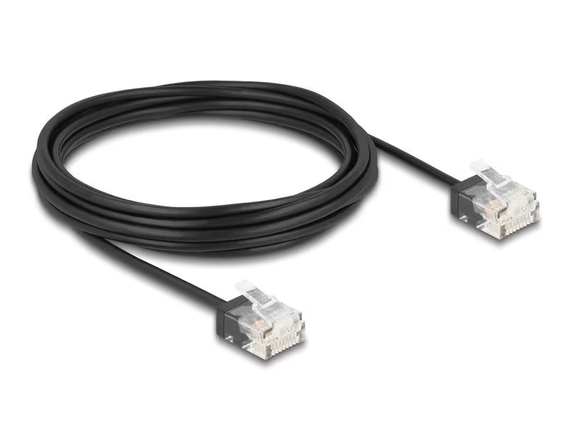 Delock Slimpatchkabel Cat 6, UTP, 5 m, Schwarz